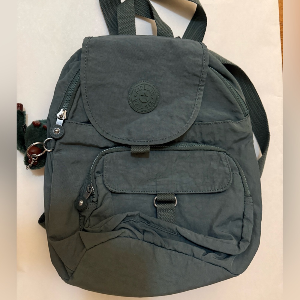 Kipling Green Backpack
